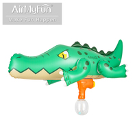 Pistolet à eau gonflable électrique en forme de crocodile pour les jeux de fête en plein air/intérieur des enfants en été, durable, unisexe, AirMyFun AT-20009