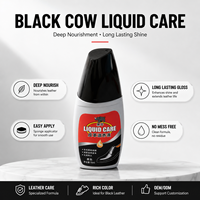 Hei Niu - Betún Líquido Nutritivo para Cuero Black Bull de 75ml con Logotipo Estampado en Caliente, Fácil de Limpiar, en Caja, Apariencia Premium de Alta Gama