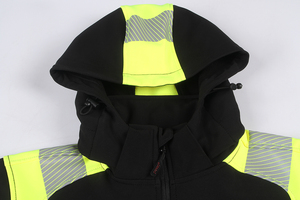 OEM Men's Custom logo Outdoor <strong>High</strong> <strong>Visibility</strong> Safety Workwear Waterproof Windbreaker Reflective <strong>Softshell</strong> <strong>Jacket</strong> - Product Image 4