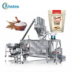 Machine d'emballage horizontale automatique auto-élévatrice de farine de blé, de poudre à pâte, de remplissage de poche à soufflet