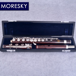Flûte en bois de séquoia MORESKY 17 trous ouverts, clé E plaquée argent, cocobolo, professionnelle MFL-203 (OEM) - Product Image 2