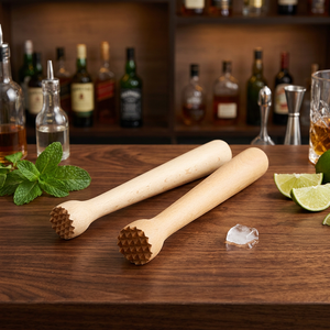 Muddler de Madera para Mojito 2026, Reutilizable y Ecológico, Herramienta de Bar para Cócteles con Bolsa de Almacenamiento de Yute, Más de 10 cm de Diámetro - Product Image 4