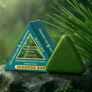 Thân Thiện Với Môi Thảo Dược Công Thức Rắn Xà Phòng Thanh Kiểm Soát Dầu Fluffy Tóc Xà Phòng Làm Mịn Platycladus Orientalis Lá Xà Phòng - Product Image 1