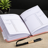 Carnet de Notes A5 Personnalisé à Impression, Agenda à Couverture Souple, Journal en Cuir Rigide, Planificateur Ligné avec Couverture en PU