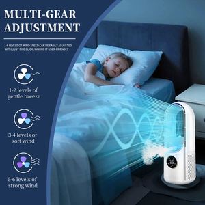 2026 Quiet Bladeless Tower Fan, 6-Hour Timer Desktop Air Cooler with Humidifying Function, Wide-Angle Cooling for Home Office - Product Image 6