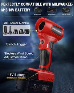 Laub gebläse Akku-Laub gebläse Milwaukee-Gebläse für bürstenlosen 18-V-Hochgeschwindigkeitsmotor 130.000 U/min Leichtes Design für - Product Image 2