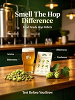 Pellets de houblon de qualité alimentaire, riches en huile de houblon, acide alpha stable, matière première naturelle pour la production de bière artisanale