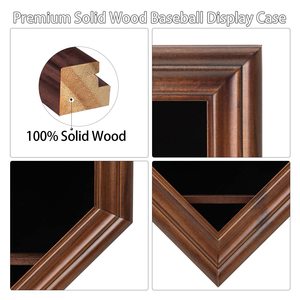 Vitrine de présentation en bois pour 12 balles de baseball, modèle Home Plate <span class=keywords><strong>Shadow</strong></span> Box, avec serrure et acrylique transparent, très demandée pour la vente en gros - Product Image 6