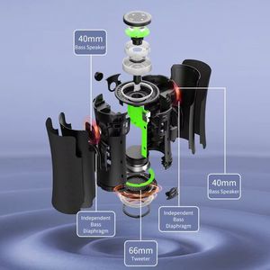 Altavoz Portátil Cyboris T16 RGB para Fiestas, Diseño Compacto 2025, Botón Táctil Giratorio, 2.1 Canales, Bajos Profundos, para Computadora - Product Image 4