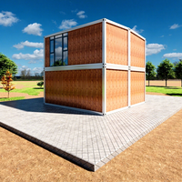Maison conteneur préfabriquée empilable à 2 étages DXH Custom pour hôtel, extérieur et cuisine - Anti-rouille, résistante au vent