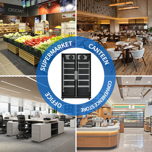 Glass Door Commercial Vertical Upright Beverage Beer Fridge Showcase Chiller Drink Wine Display Cooler for Supermarket - Product Image 5