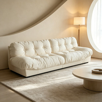 Ensemble de canapés Yunduo, style moderne carré, pour salon, petit appartement, deux places, décontracté, luxe léger, style crème tendance