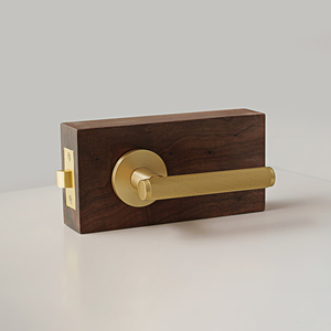 Dooroom Juego de Cerradura de <span class=keywords><strong>Puerta</strong></span> Moderna Minimalista de Latón Roscado para Interiores, Dormitorio, Baño, <span class=keywords><strong>Puerta</strong></span> de Madera, Manija Ficticia - Product Image 1