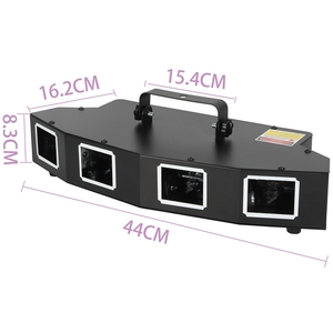 Laser cube RGB Y à quatre trous, DMX512, 11 canaux, contrôle sonore, lumière laser LED, lumières laser DJ disco pour boîte de nuit, lampe de scène - Product Image 2