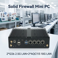 Mini PC Industri 4 *2.5G LAN AMD Ryzen 5-7640HS R7 8845HS Barebone IPC 4*USB3.0 2*Type-C Edge Computing Pfsense Thin Client