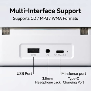 Reproductor de CD de Escritorio OEM ODM de Fábrica, BT 5.1, 2600mAh Recargable, Sonido HiFi de 9W, Logotipo Personalizado, Venta al Por Mayor, <span class=keywords><strong>Discman</strong></span> Portátil - Product Image 3