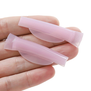 Stock direct usine 5 paires de coussinets oculaires en silicone auto-adhésifs roses en forme de <span class=keywords><strong>trompette</strong></span> pour recourber les faux cils - Product Image 4