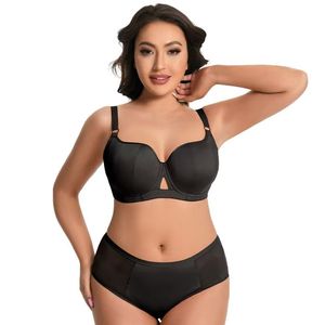 Conjunto de Lencería al por Mayor de Alta Calidad, Verano, Fino, Corte Alto, Uso Diario, Copa Completa, Tallas Grandes, Sujetador Acolchado 34-42 Copas D E F G GG H HH J - Product Image 1