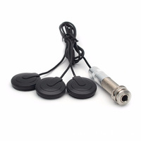 3 Head Stick on Piezo Contact Pickup Self-adhesive Transducer Pickup for Acoustic Guitar Ukulele Mandolin
