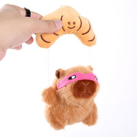 Pendentif en peluche de capybara, poupée voleuse de parachute, porte-clés, cadeau pour fille, décoration de sac, fabriqué en Chine, 12 cm