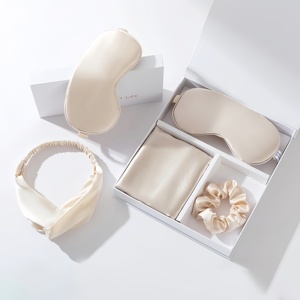 Ensemble Masque de Sommeil et Chouchous pour Cheveux, Deux/Trois/Quatre Pièces, Portable pour Voyage et Cadeau - Product Image 1