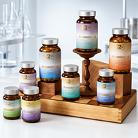 Bouteille en verre ambré pour animaux de compagnie, 60 ml, 120 ml, 250 ml, avec couvercle en aluminium, pour comprimés et capsules pour chiens et chats, étiquette personnalisée, fabrication OEM