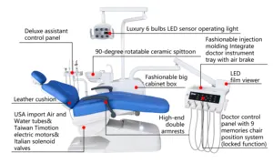 CE Approved New Arrival MKT-500U Dental Equipment Complete Dental Unit Dental Chair Factories
