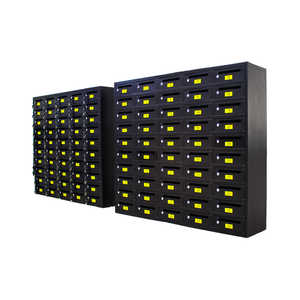 Boîtes aux lettres en acier en gros, 50 boîtes aux lettres, boîtes à colis extérieures, appartement, étanches, sécurité, livraison de colis, boîte aux lettres - Product Image 1