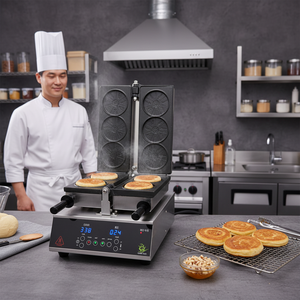 Máquina para Hacer Hotteok Industrial Nueva, Cinco Moldes, Dos Peces, CookTech, Control Táctil Digital Inteligente, Acero Inoxidable SUS304, Alta Resistencia - Product Image 3