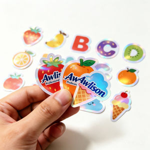 Pegatinas con Brillo, Impresas y Troqueladas, Holográficas, Resistentes al Agua, Adhesivas, con Logotipo Personalizado, Pegatinas Holográficas <span class=keywords><strong>de</strong></span> Anime para Niños - Product Image 2