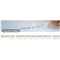 Ruban adhésif de sécurité TZe-SE4 6mm 9mm 18mm 24mm 12mm 36mm Noir anti-effraction compatible avec l'imprimante Brother P-Touch 1 paquet