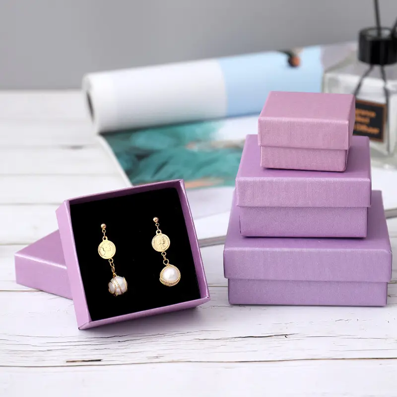 Factory Direct Purple Luminous Lenny Pattern Cufflinks Ring Brooch Necklace Bracelet Jewelry Box