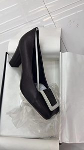 Sandalias de Moda para Mujer, Estilo Oficina, Tacón Bajo y Grueso, Diseño Slingback con Punta Cuadrada y Antideslizantes para Invierno - Product Image 2