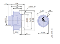 Ventilador de Refrigeración de Alto Rendimiento RH50E-4EK.6K.1R-4DK.6K.1R-ZIK.DG1R RH50V-ZIK.GG.1R-ZIL.GG.VR para Refrigeración Industrial