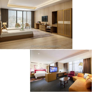 3 Star Hotel Wooden <b>Bed</b> <b>Frame</b> Customized Twin <b>Queen</b> <b>Size</b> Simple Wood Platform <b>Bed</b> for Hotel Guest Room Furniture - Product Image 5