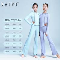 123415036/123412065 Baiwu Gym Vêtements Zipper Dance Wear Ensembles d'entraînement Pantalons et vestes de yoga pour les filles