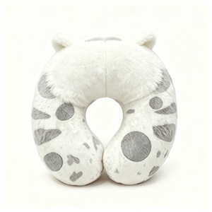 Almohada de viaje personalizada con diseño de búho de nieve, almohada de viaje en forma de U con diseño de animal, almohada de viaje de felpa con diseño de búho, almohada de viaje de felpa para niños - Product Image 4
