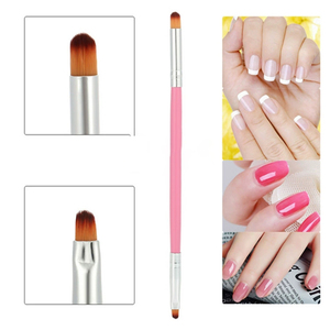 Stylo de manucure professionnel double usage pour poudre à ongles, dégradé, points de couleur, estompeur halo et tampon, avec manche en nylon à virole sertie - Product Image 5