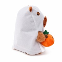 Peluche Capybara Fantôme avec Oreilles qui Sortent de Partiellement, 8 Pouces, Super Douce, Jouet Brodé pour la Décoration de la Saison d'Horreur