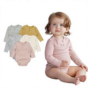 Combinaison-pyjama épaisse à manches longues pour bébé, style Ins, en coton/nylon, pour printemps/automne, vêtements de ramper tendance - Product Image 1