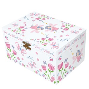 Caja de Música de Cuerda Manual Rosa de Cuento de Hadas con Almacenamiento Giratorio para Joyas Infantiles, Regalo de Cumpleaños Ecológico de MDF para Niñas, Lago de los Cisnes - Product Image 2