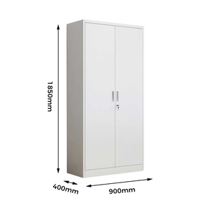 Classeurs de stockage de bureau d'hôtel moderne en acier métallique à double porte réglable - Product Image 3