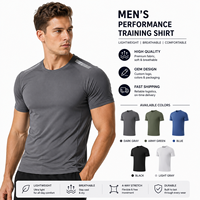 T-shirts de course et d'entraînement pour hommes, coupe ajustée, en tissu élastique de haute qualité, avec bandes réfléchissantes sur les épaules, séchage rapide, respirants, personnalisables OEM