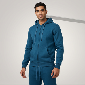 Survêtement streetwear pour hommes en gros, design personnalisé, capuche, lavage à l'acide, coupe régulière, jogging - Product Image 1