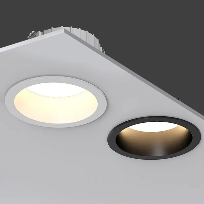 COB bordo stretto senza luce principale lampada da soffitto soggiorno faretto da incasso per interni full spectrum antiriflesso incorporato led down light