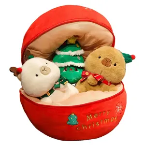 创意圣诞树苹果驯鹿雪人毛绒玩具娃娃儿童玩具礼物