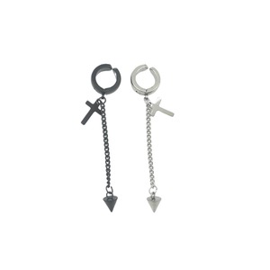 Clip-On Earrings Geometric <b>Cross</b> Tassel <b>Chain</b> Zinc Alloy For Non-Pierced Ears Fashion Jewelry - Product Image 5