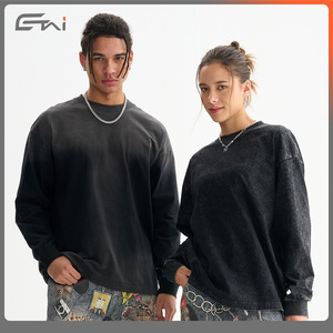 Abbigliamento da <span class=keywords><strong>uomo</strong></span> Dreaming Lion |   T-Shirt Vintage in Cotone Pesante Lavato di Alta Qualità 230g, Manica Lunga, Tinta Unita, Maglietta Base per <span class=keywords><strong>Uomo</strong></span> e Donna - Product Image 2