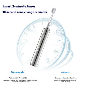 Cepillo de dientes eléctrico LED para el hogar para adultos, barrido de pelo suave de tres engranajes, vibración sónica IPX7, carga impermeable, Stock disponible - Product Image 6