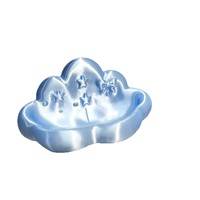 Boîte de rangement pour bijoux en forme de nuage, décor en strass, organisateur d'artisanat en plastique, boîte à bibelots créative pour bagues, boucles d'oreilles, colliers